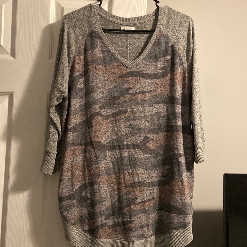 Camo 3/4 sleeve
